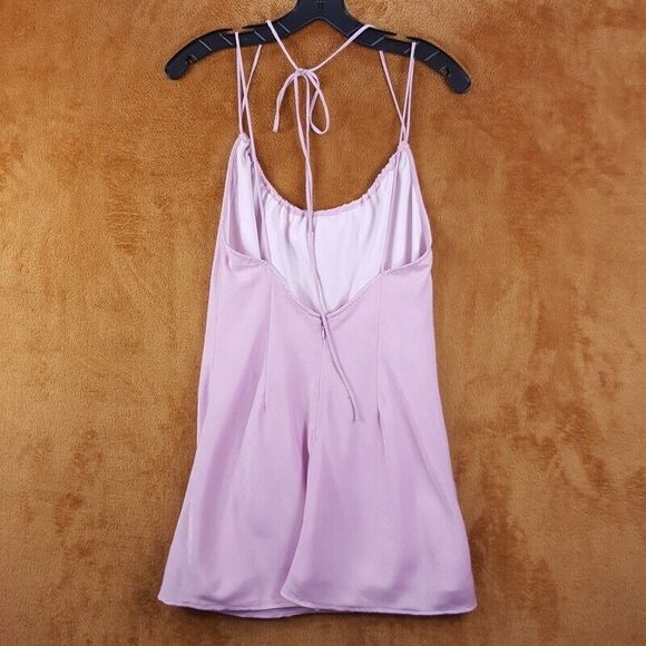 LOVERS FRIENDS Womens Dress XXS Lavender Mini Drawstring Neckline Slip WILTON - Picture 4 of 10